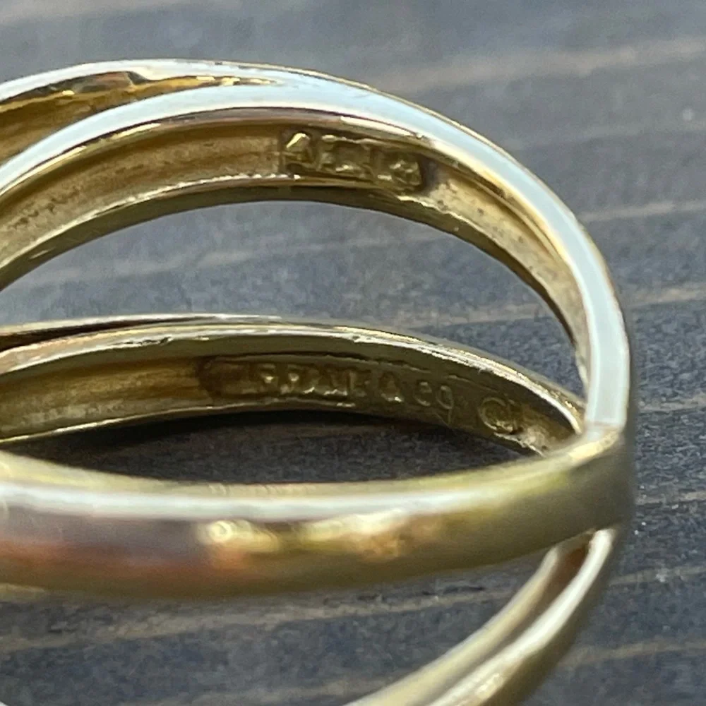 Tiffany & Co 18k Gold Infinity Double Crossover Ring - Picture 3 of 7